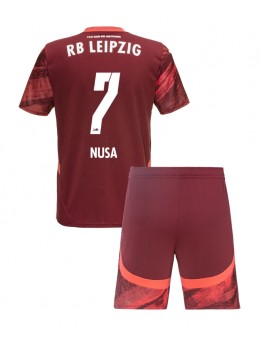 RB Leipzig Antonio Nusa #7 Auswärts Trikotsatz für Kinder 2024-25 Kurzarm (+ Kurze Hosen)